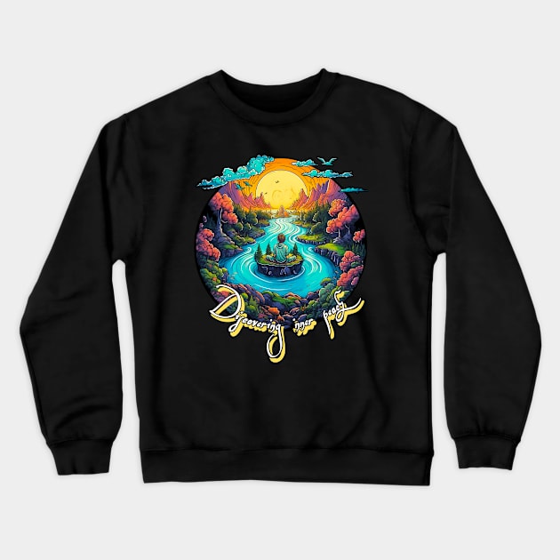 Discovering Inner Peace Crewneck Sweatshirt by swarna artz